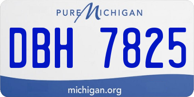 MI license plate DBH7825