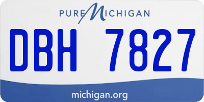 MI license plate DBH7827