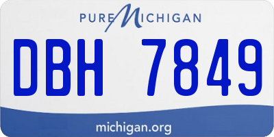 MI license plate DBH7849
