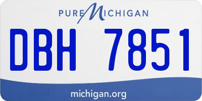 MI license plate DBH7851