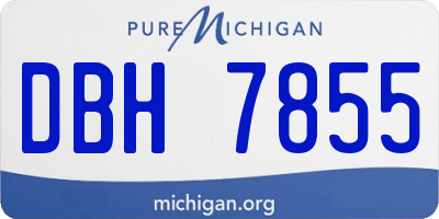 MI license plate DBH7855
