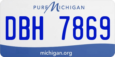 MI license plate DBH7869