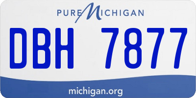 MI license plate DBH7877