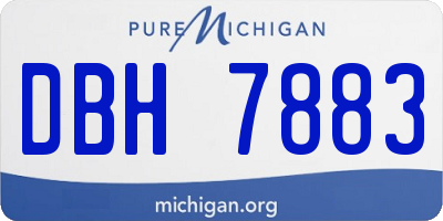 MI license plate DBH7883