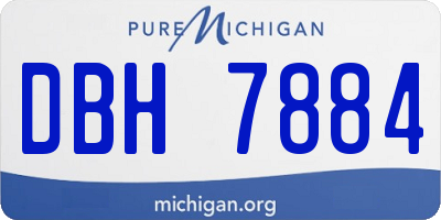 MI license plate DBH7884