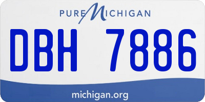 MI license plate DBH7886