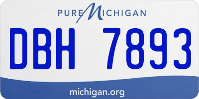 MI license plate DBH7893
