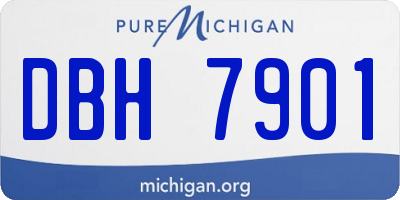 MI license plate DBH7901