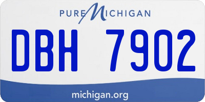 MI license plate DBH7902