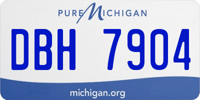 MI license plate DBH7904