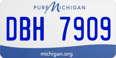 MI license plate DBH7909