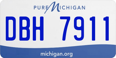MI license plate DBH7911