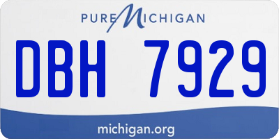MI license plate DBH7929