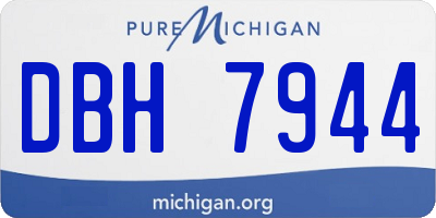 MI license plate DBH7944