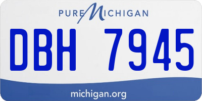 MI license plate DBH7945