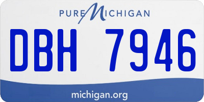 MI license plate DBH7946