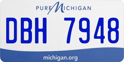 MI license plate DBH7948