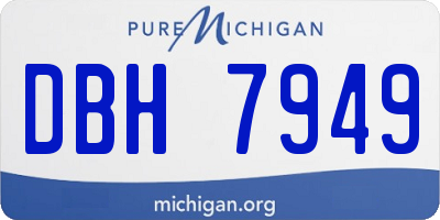 MI license plate DBH7949