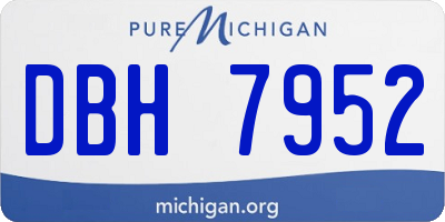 MI license plate DBH7952