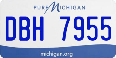 MI license plate DBH7955