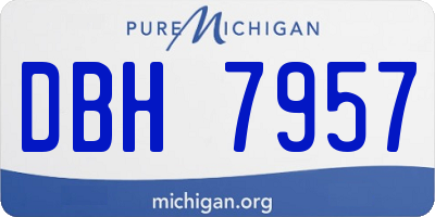 MI license plate DBH7957