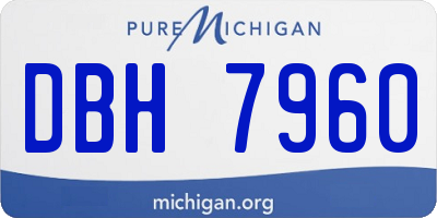 MI license plate DBH7960