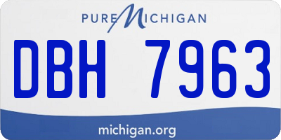 MI license plate DBH7963