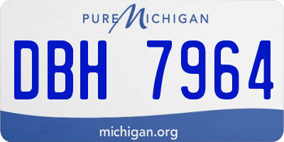 MI license plate DBH7964
