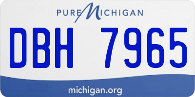 MI license plate DBH7965