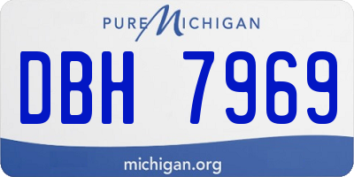 MI license plate DBH7969