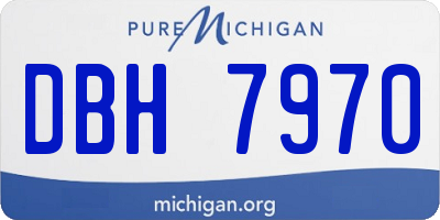 MI license plate DBH7970