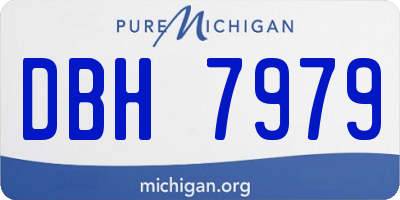 MI license plate DBH7979