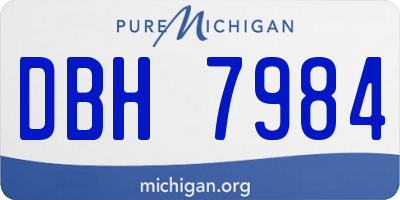 MI license plate DBH7984