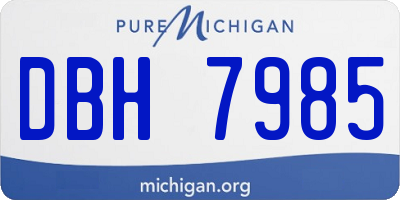 MI license plate DBH7985