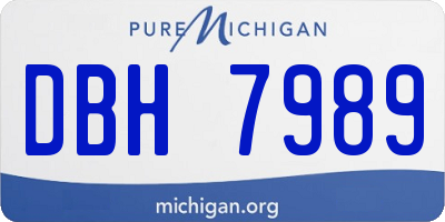 MI license plate DBH7989