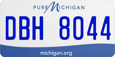 MI license plate DBH8044