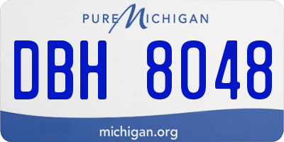 MI license plate DBH8048