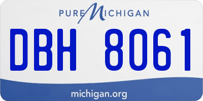 MI license plate DBH8061