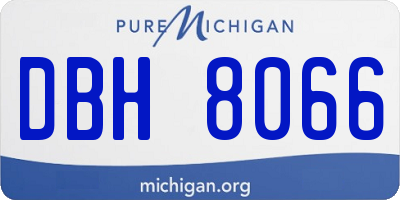 MI license plate DBH8066