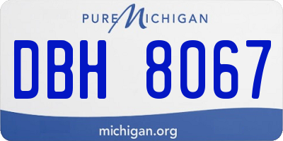 MI license plate DBH8067