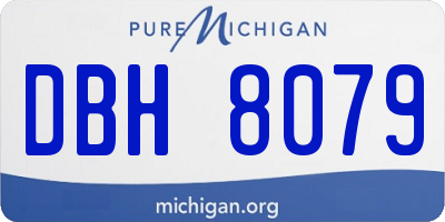 MI license plate DBH8079