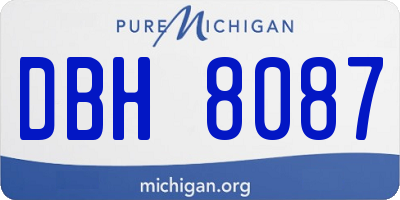 MI license plate DBH8087