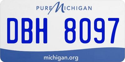 MI license plate DBH8097