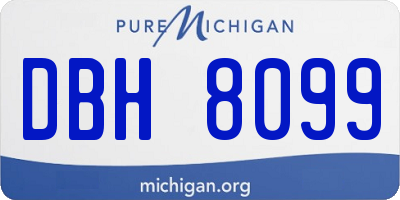 MI license plate DBH8099