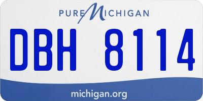 MI license plate DBH8114