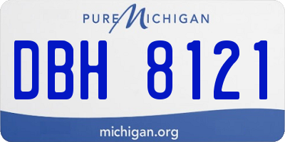 MI license plate DBH8121