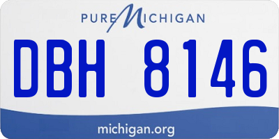 MI license plate DBH8146