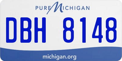 MI license plate DBH8148