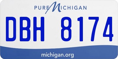 MI license plate DBH8174
