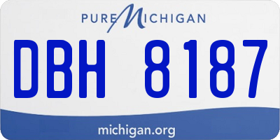 MI license plate DBH8187